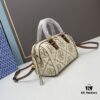 Tory Burch T Monogram Mini Jacquard Barrel Bag in Hazelnut Brown - Small Size