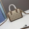 Tory Burch T Monogram Mini Jacquard Barrel Bag in Small, Hazel Brown