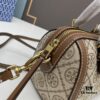 Tory Burch T Monogram Mini Jacquard Barrel Bag in Small, Hazel Brown
