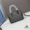 TORY BURCH T Monogram Mini Jacquard Barrel Bag in Hazelnut Brown