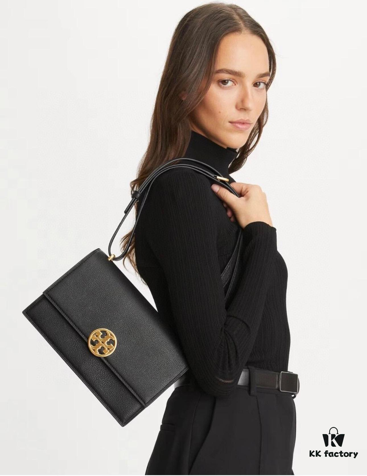 Authentic Quality [New Item, Attention to Detail, Guaranteed Genuine Leather] TORY BURCH Miller Style Accordion Bag