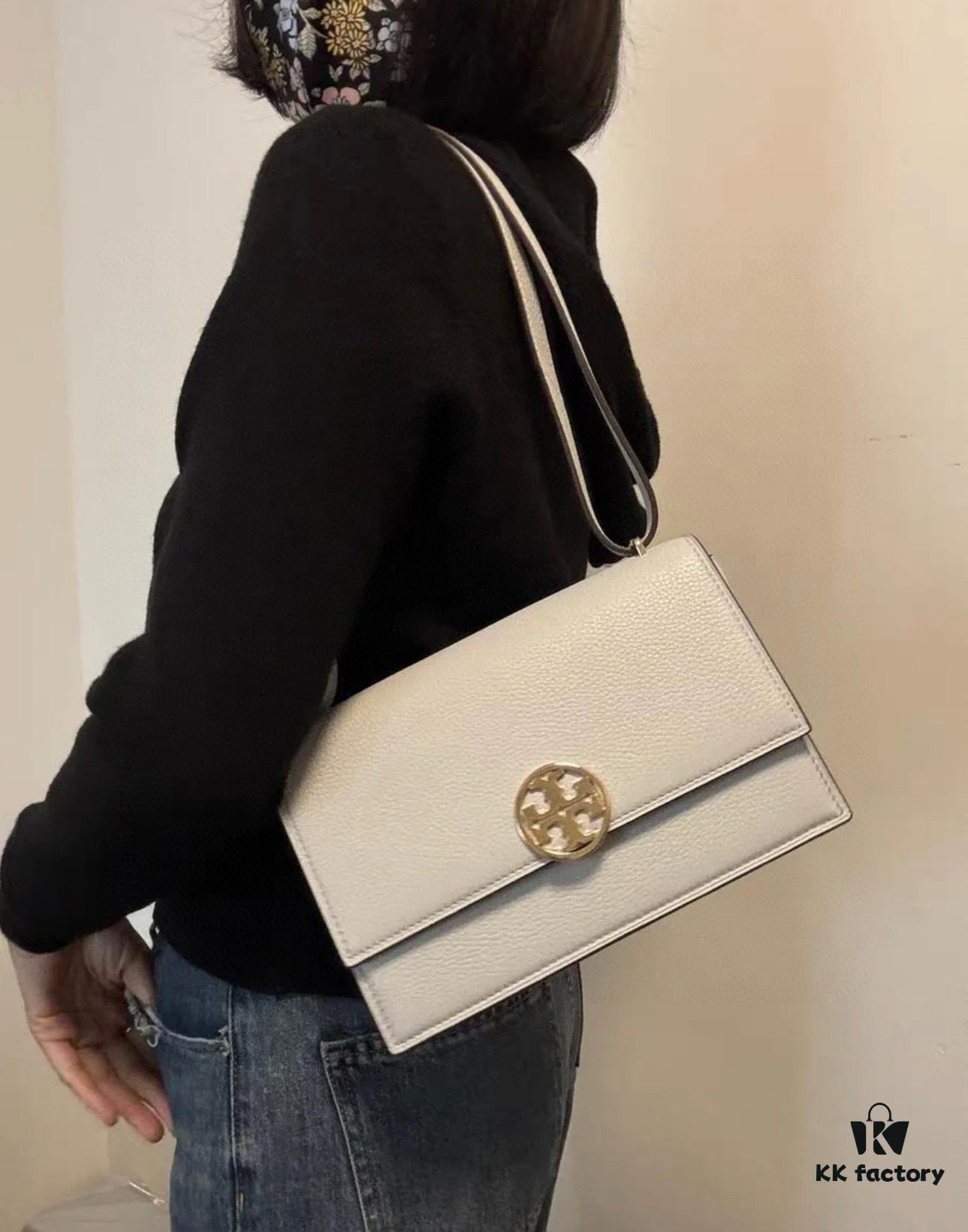 Authentic Quality [New Item, Attention to Detail, Guaranteed Genuine Leather] TORY BURCH Miller Style Accordion Bag