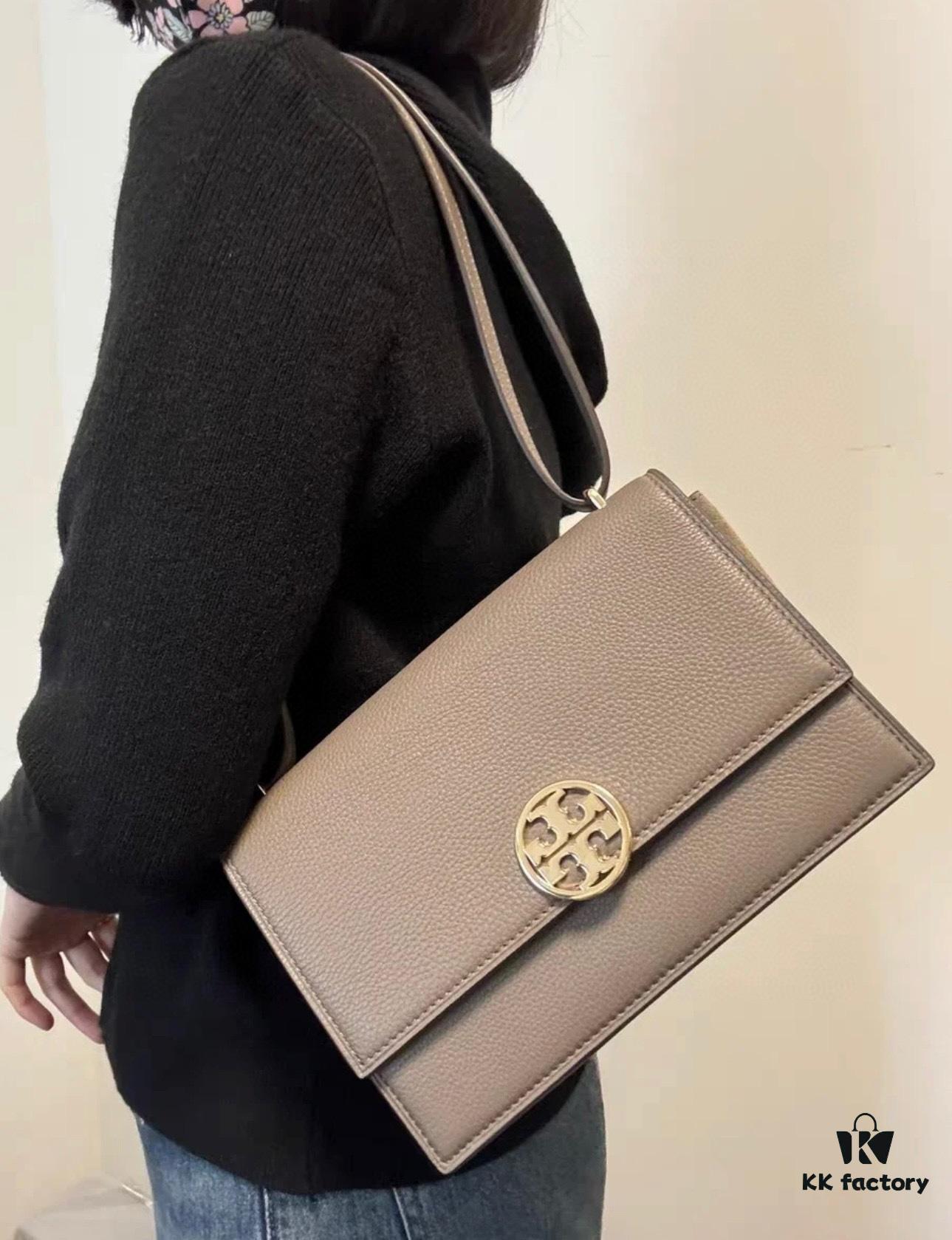 Authentic Quality [New Item, Attention to Detail, Guaranteed Genuine Leather] TORY BURCH Miller Style Accordion Bag