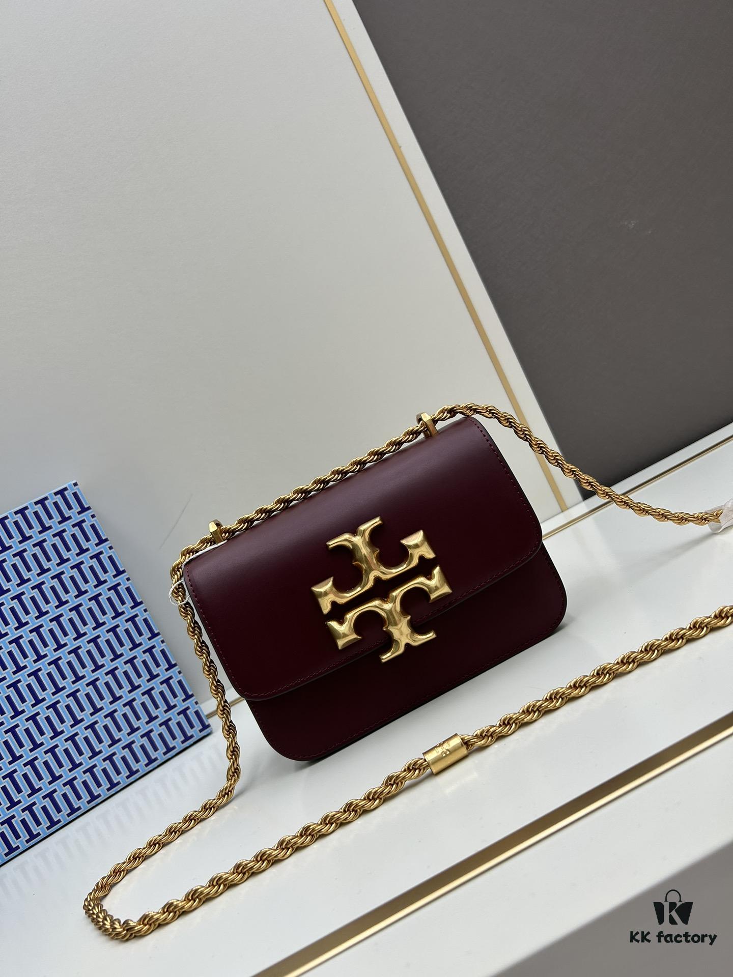 Original Quality [Full Leather Series, New Arrival with Attention to Detail] Tory Burch Eleanor Small Convertible Shoulder Bag, New Tofu Bag Style