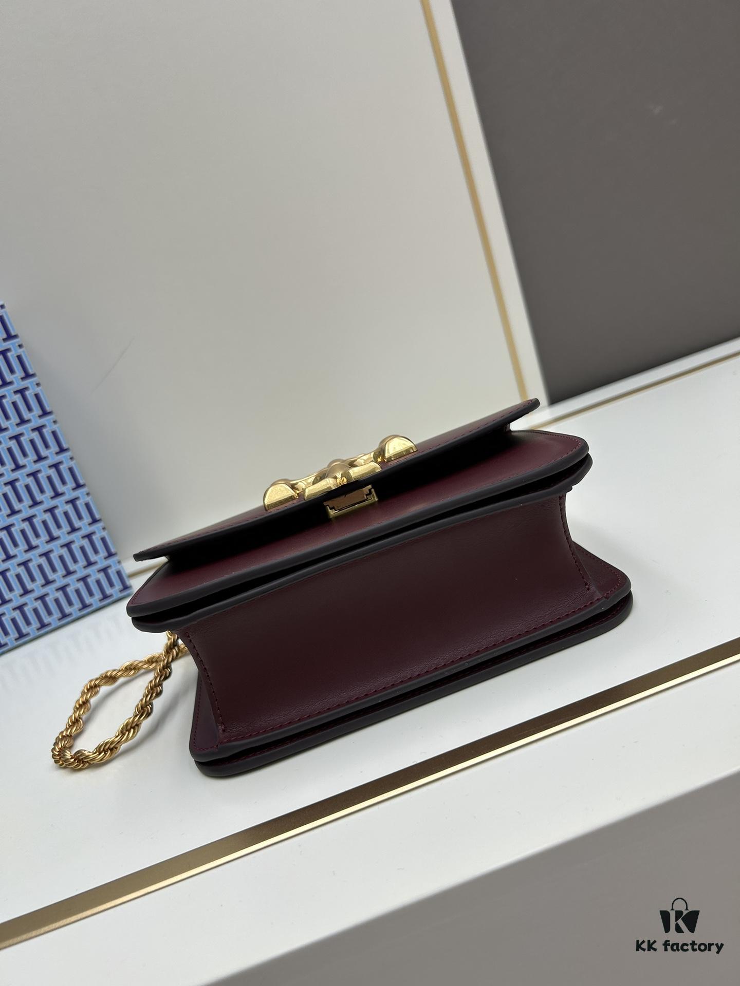 Original Quality [Full Leather Series, New Arrival with Attention to Detail] Tory Burch Eleanor Small Convertible Shoulder Bag, New Tofu Bag Style