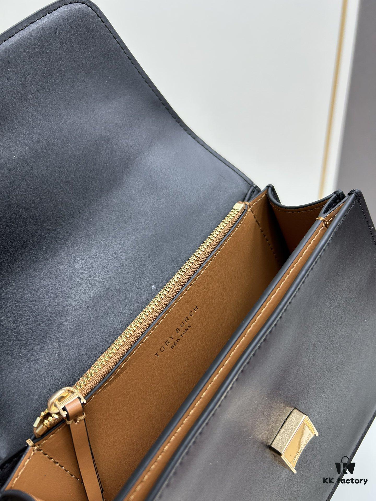 Original Quality [Full Genuine Leather Series, New Arrival with Attention to Detail] TORY BURCH Theysken's Town Small Leather Bag