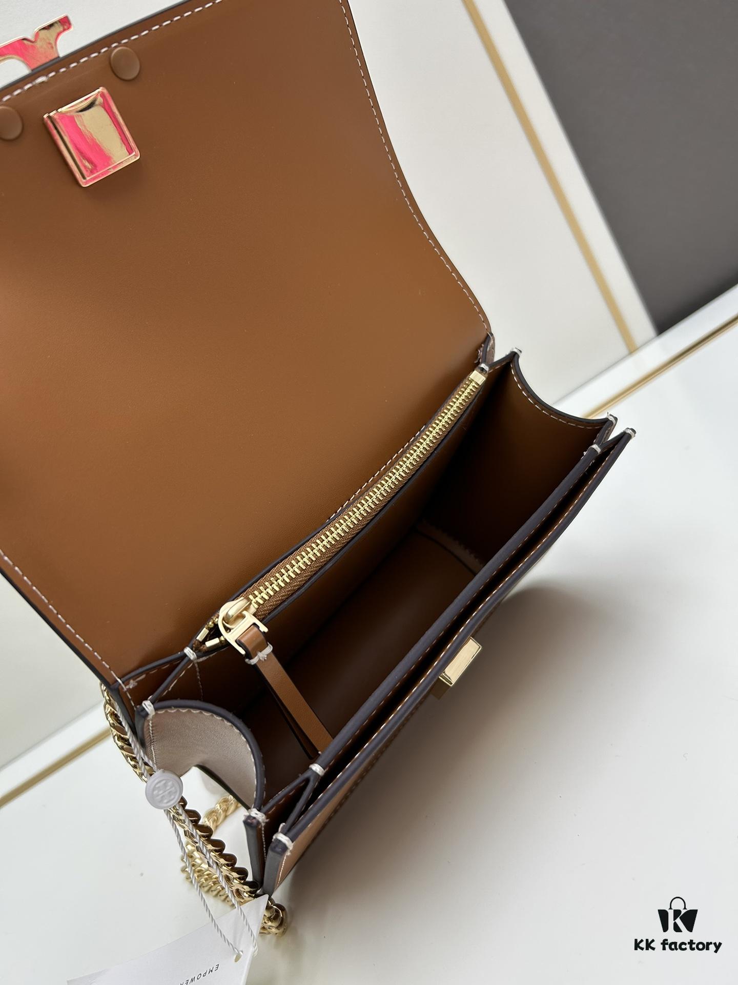 Original Quality [Full Genuine Leather Series, New Arrival with Attention to Detail] TORY BURCH Theysken's Town Bag