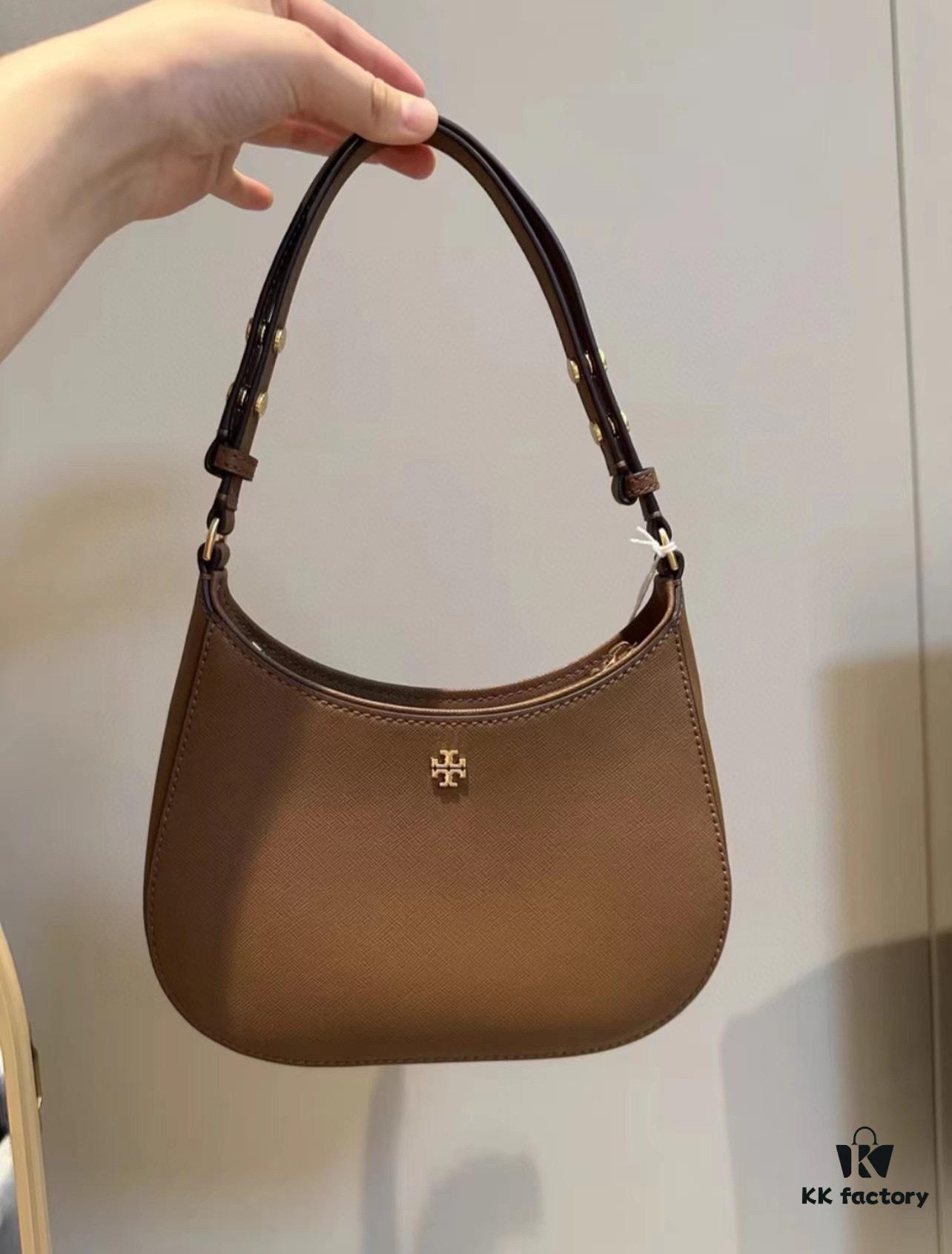 Tory Burch Emerson Series New Arrival Crossbody Bag in Full Leather with Quilted Calfskin