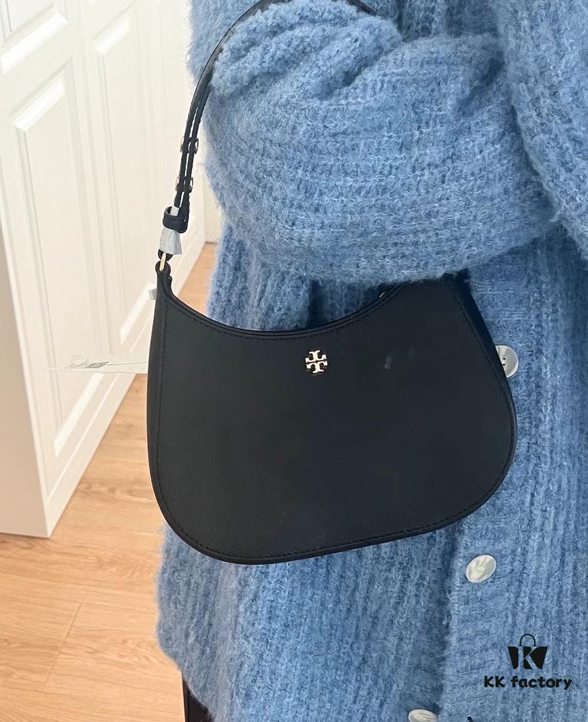 Tory Burch Emerson Series New Arrival Crossbody Bag in Full Leather with Quilted Calfskin