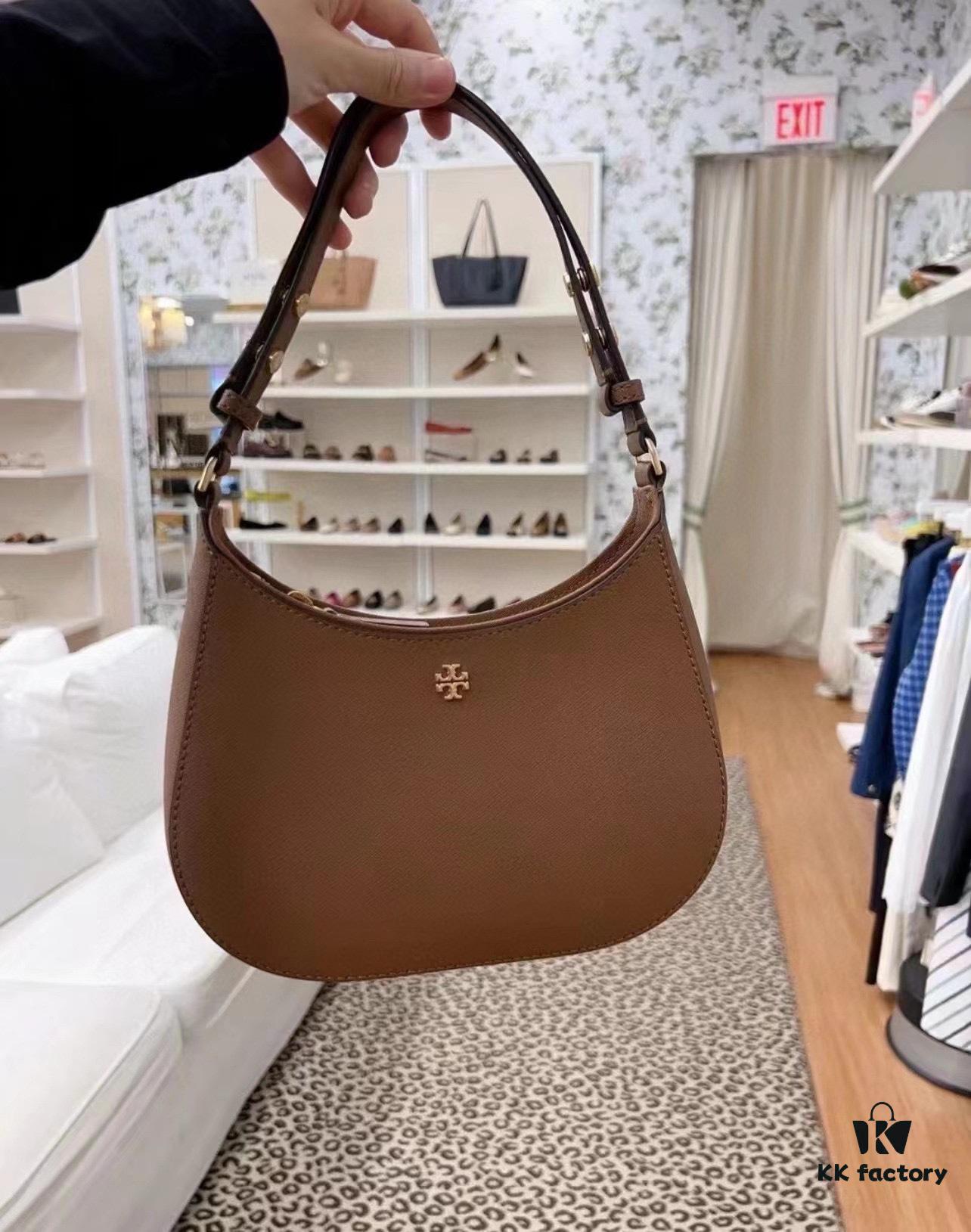 Tory Burch Emerson Series New Arrival Crossbody Bag in Full Leather with Quilted Calfskin