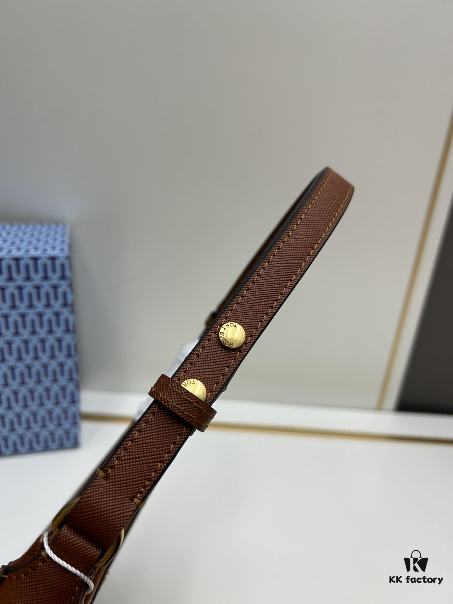 Tory Burch Emerson Series New Arrival Crossbody Bag, Full Leather Collection, Pebbled Calfskin, Adjustable Strap, Compact and Stylish