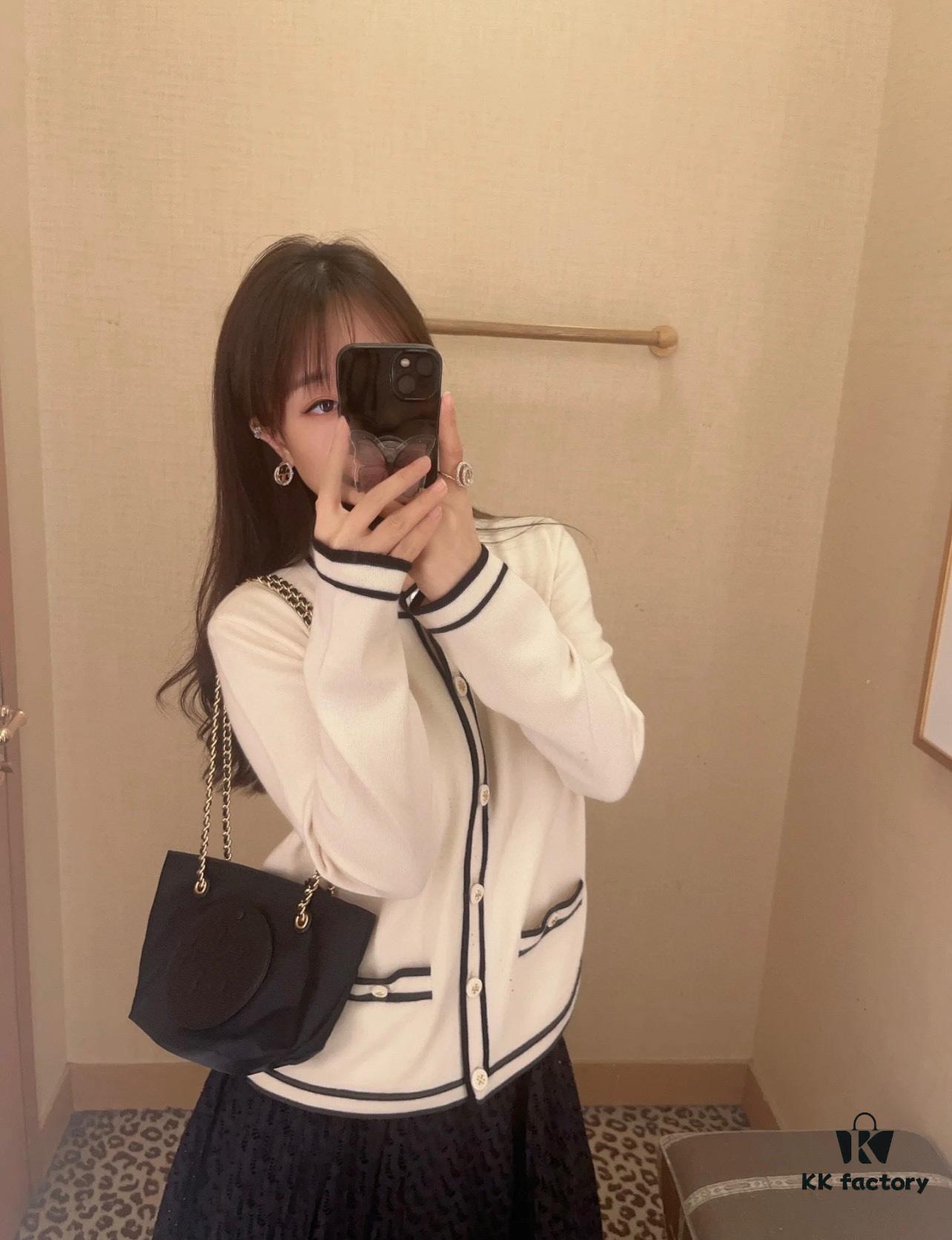 Tory Burch Ella Small Nylon Crossbody Bag – Lightweight Recycled Nylon with Woven Chain Strap