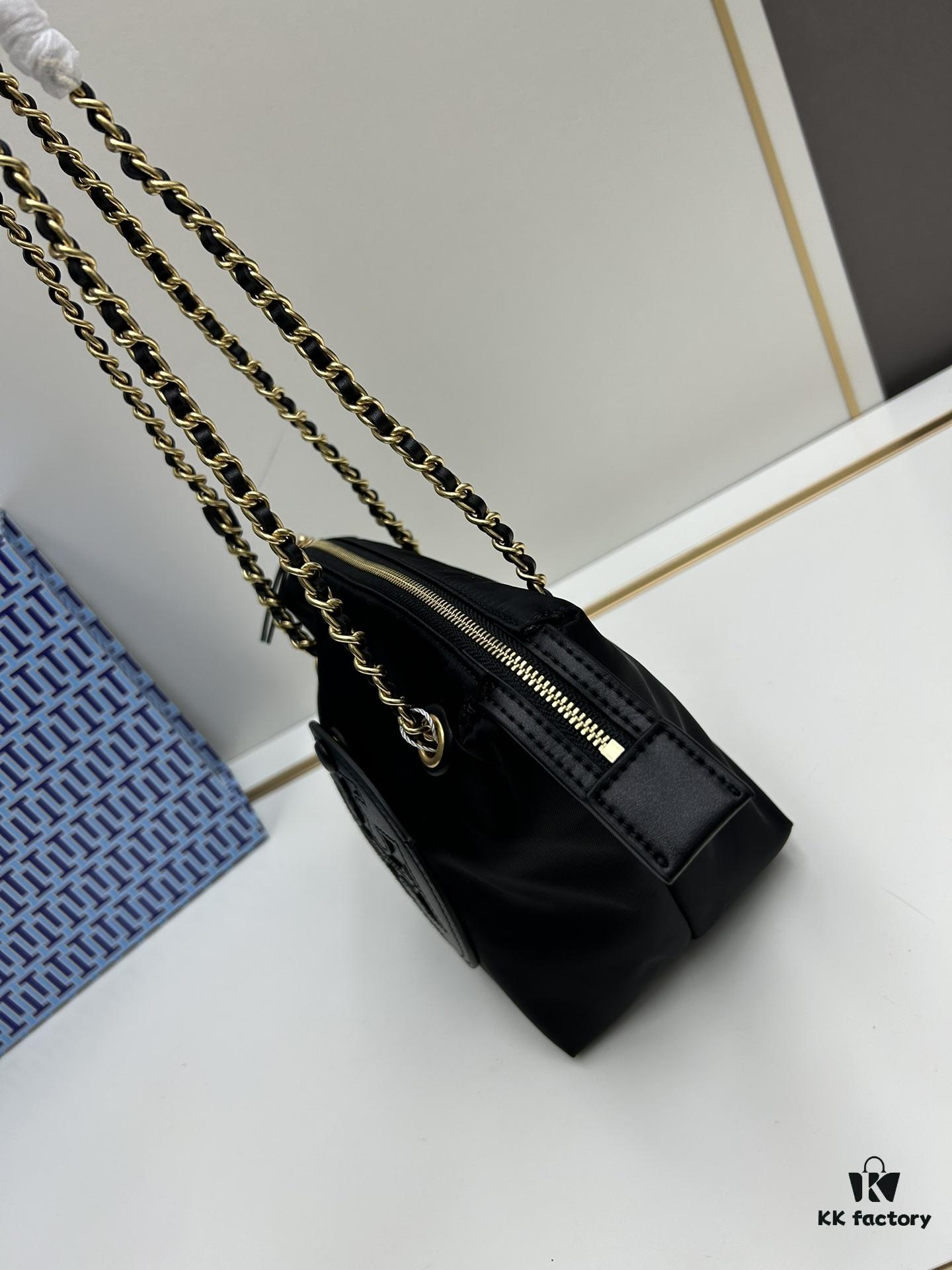 Tory Burch Ella Mini Crossbody Bag in Recycled Nylon – Lightweight and Stylish with Braided Chain