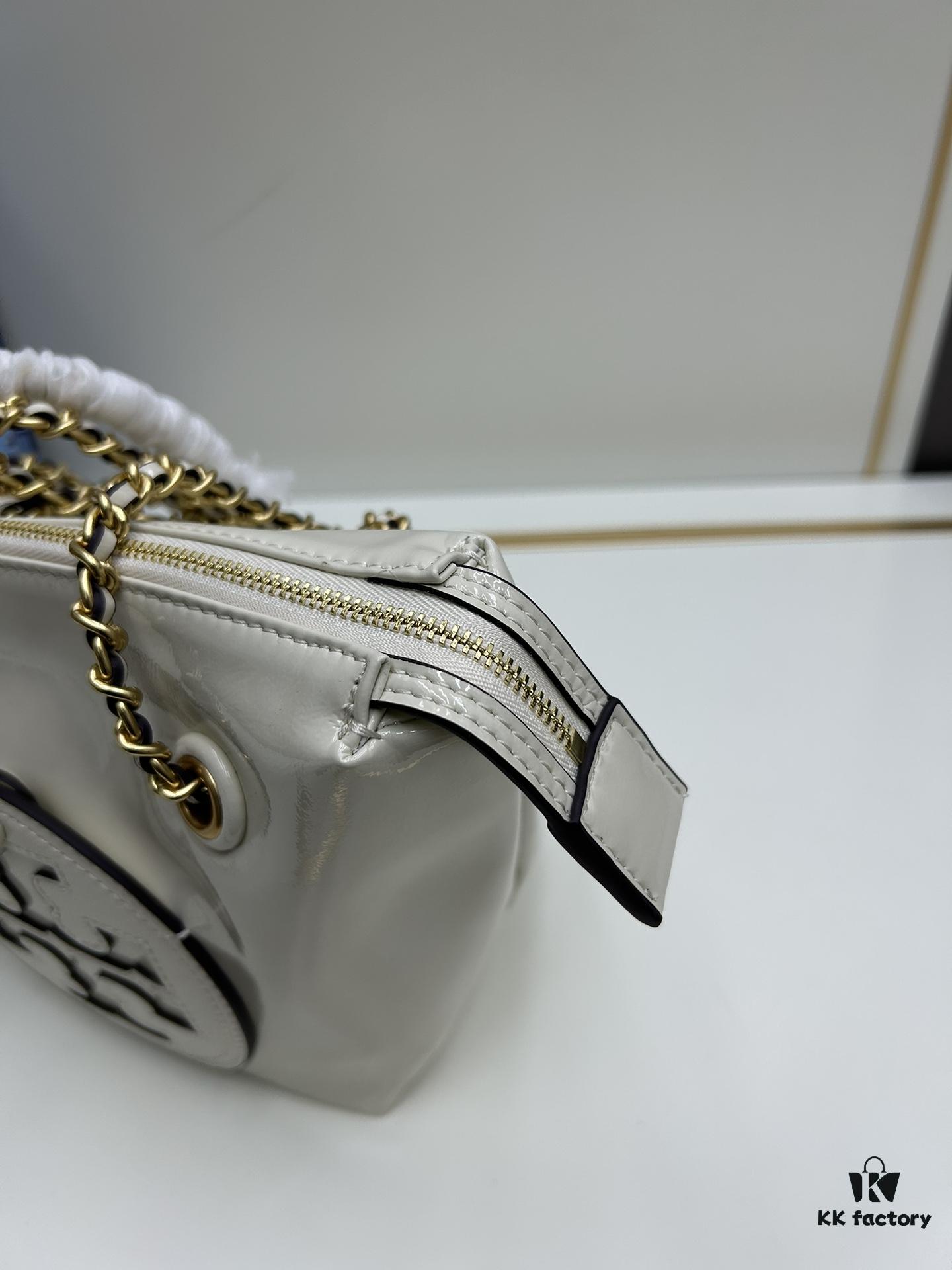 Tory Burch Ella Small Crossbody Bag in Recycled Nylon – Lightweight and Stylish with Woven Chain Strap