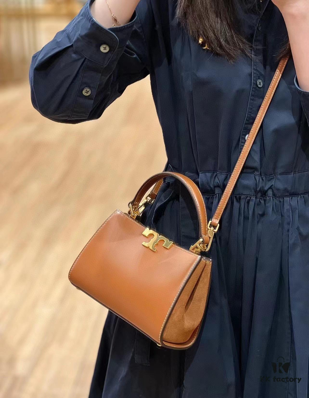 Authentic Quality [Full Genuine Leather Series, New Arrival with Attention to Detail] Tory Burch Eleanor Leather Handbag