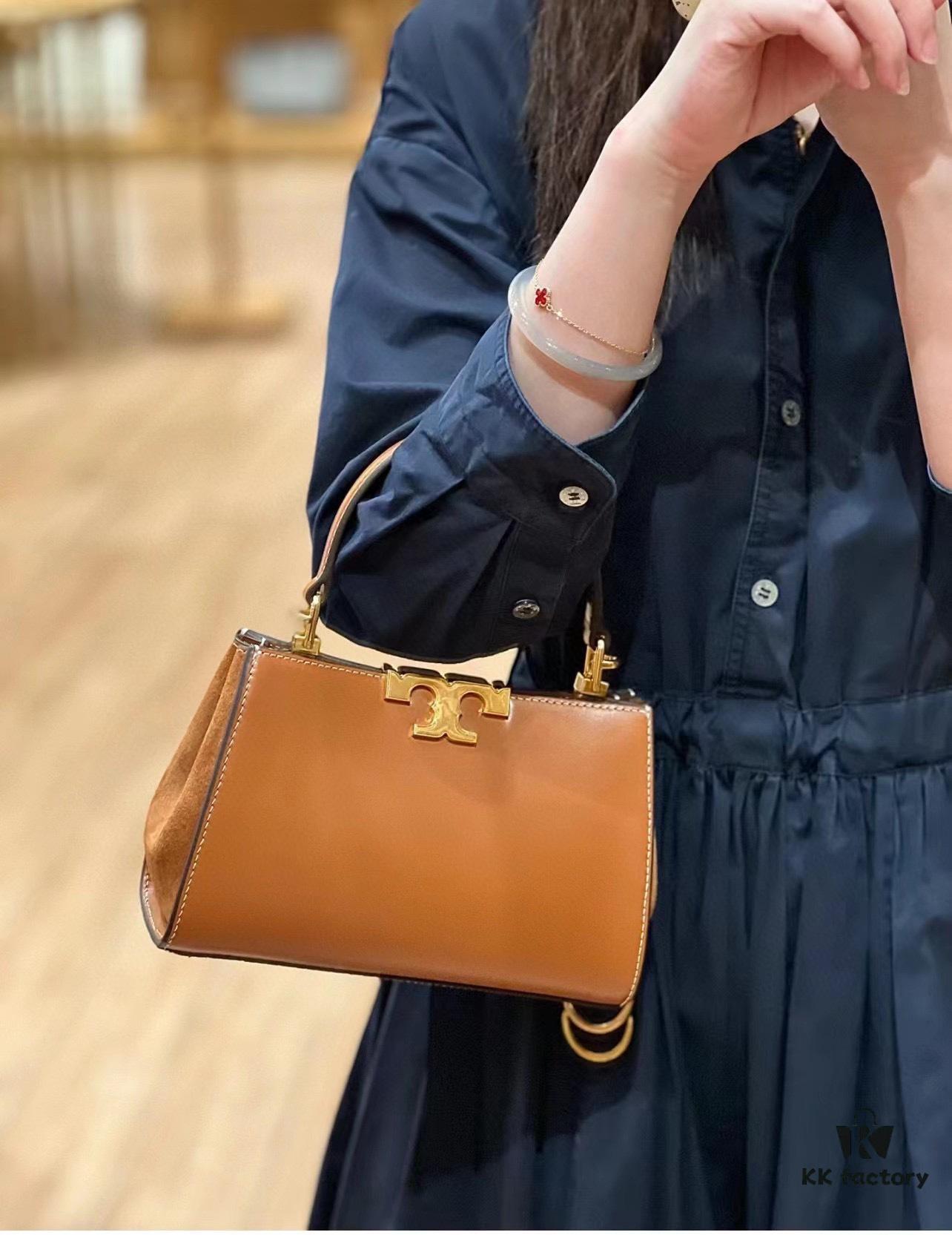 Authentic Quality [Full Genuine Leather Series, New Arrival with Attention to Detail] Tory Burch Eleanor Leather Handbag