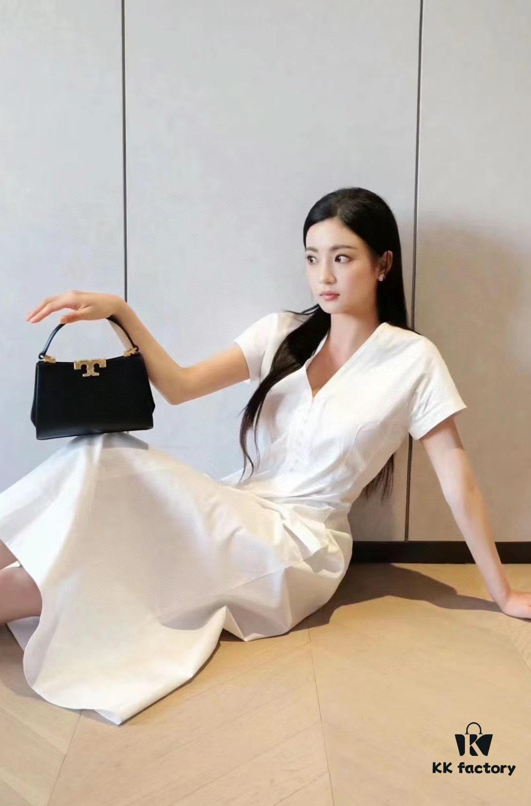 Authentic Quality [Full Genuine Leather Series, New Arrival with Attention to Detail] Tory Burch Eleanor Leather Handbag