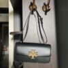 Original Quality [Full Genuine Leather Series, New Arrival with Attention to Details] [Wide Black Version] #TORYBURCH# Eleanor New Tofu Bag