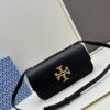 Original Quality [Full Leather Series, New Item with Attention to Details] [Wide Black Version] #TORYBURCH# Eleanor New Tofu Bag