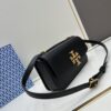 Authentic Quality [Full Genuine Leather Series, New Arrival with Attention to Detail] [Wide Black Version] #TORYBURCH# Eleanor New Tofu Bag
