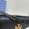 Authentic Quality [Full Genuine Leather Series, New Arrival with Attention to Detail] [Wide Black Version] #TORYBURCH# Eleanor New Tofu Bag