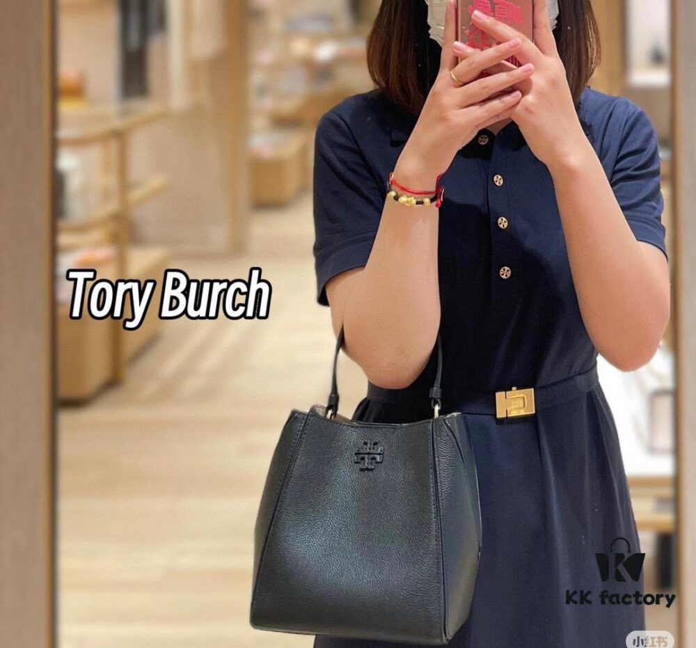 Original Quality [Full Genuine Leather Series, New Item with Attention to Detail] Tory Burch McGraw Hobo