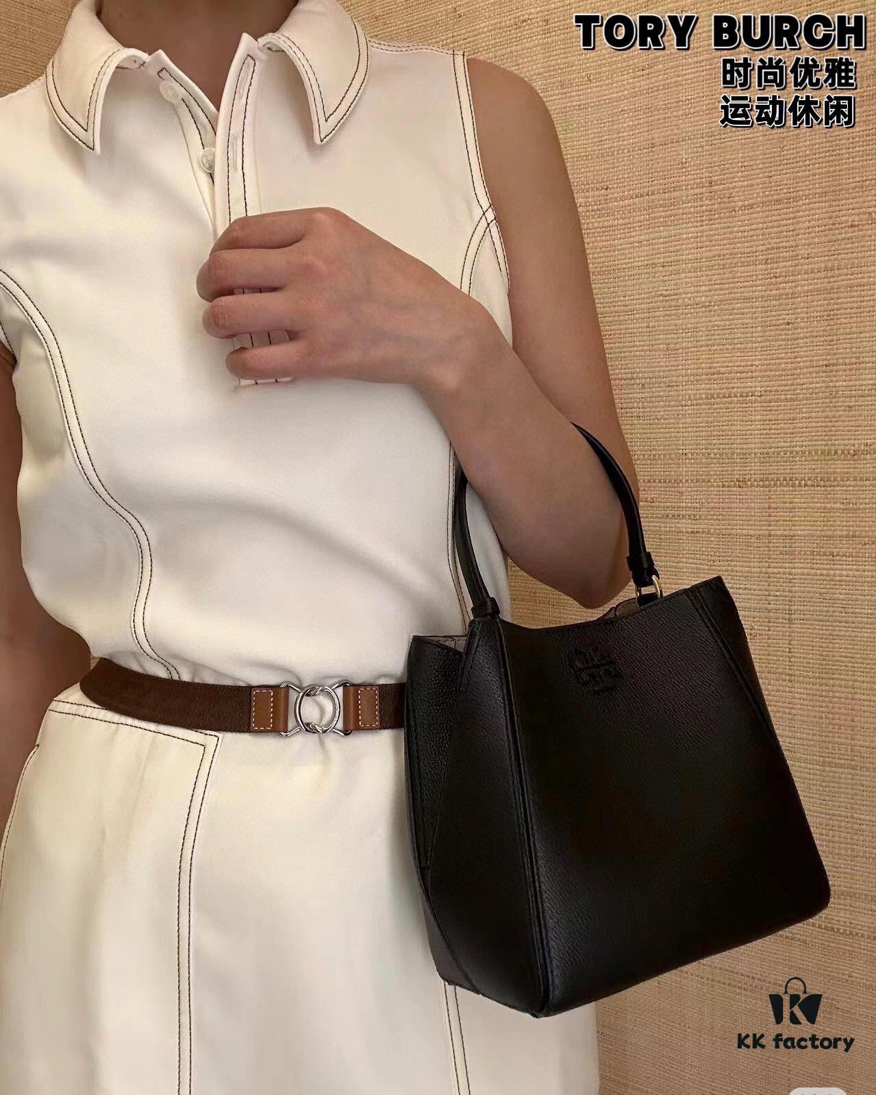 Original Quality [Full Genuine Leather Series, New Item with Attention to Detail] Tory Burch McGraw Hobo