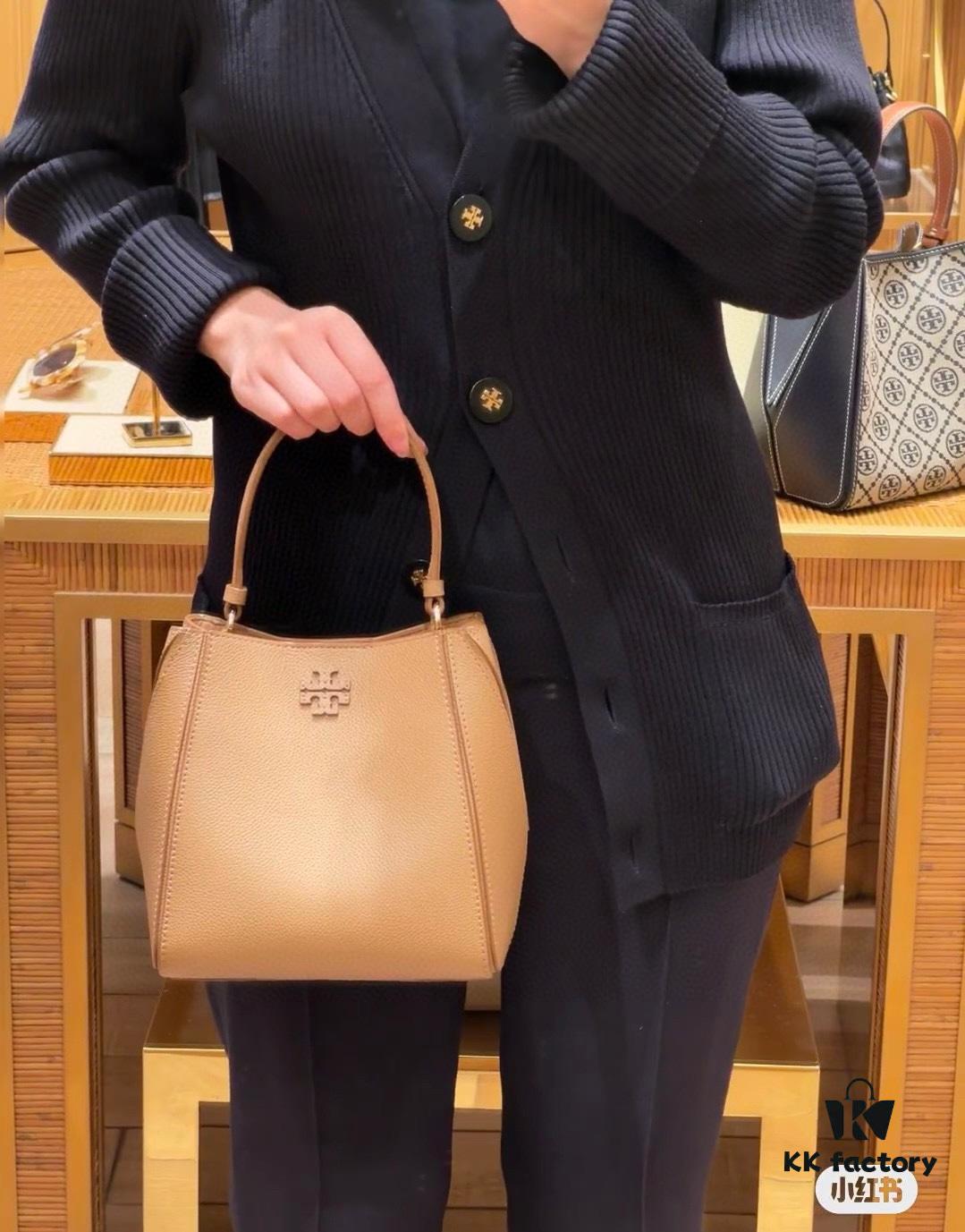Original Quality [Full Genuine Leather Series, New Item with Attention to Detail] Tory Burch McGraw Hobo