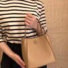 Original Quality [Full Genuine Leather Series, New Item with Attention to Detail] Tory Burch McGraw Hobo