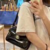 New Arrival TORY BURCH Robinson Series Dual-Use Shoulder Bag – Spazzolato Shiny Patent Leather Messenger Bag