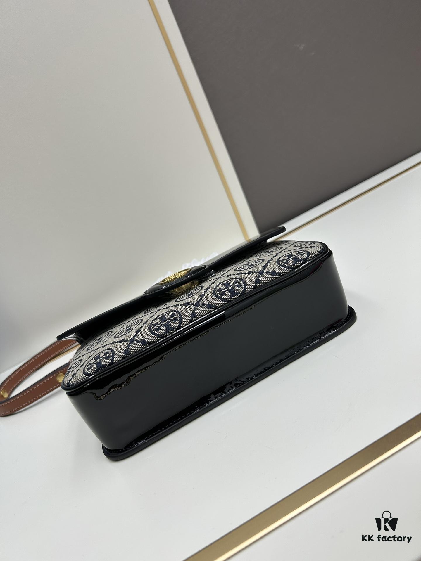 New Arrival Oil-Diffuser Bag Series – Tory Burch Robinson Satchel, Dual-Use Shoulder Bag in Spazzolato Shiny Patent Leather