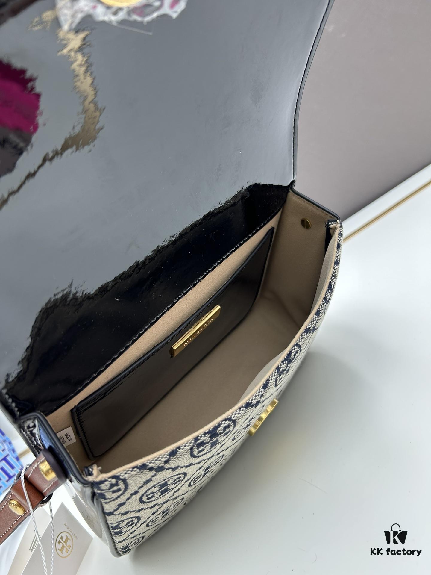 New Arrival Oil-Diffuser Bag Series – Tory Burch Robinson Satchel, Dual-Use Shoulder Bag in Spazzolato Shiny Patent Leather