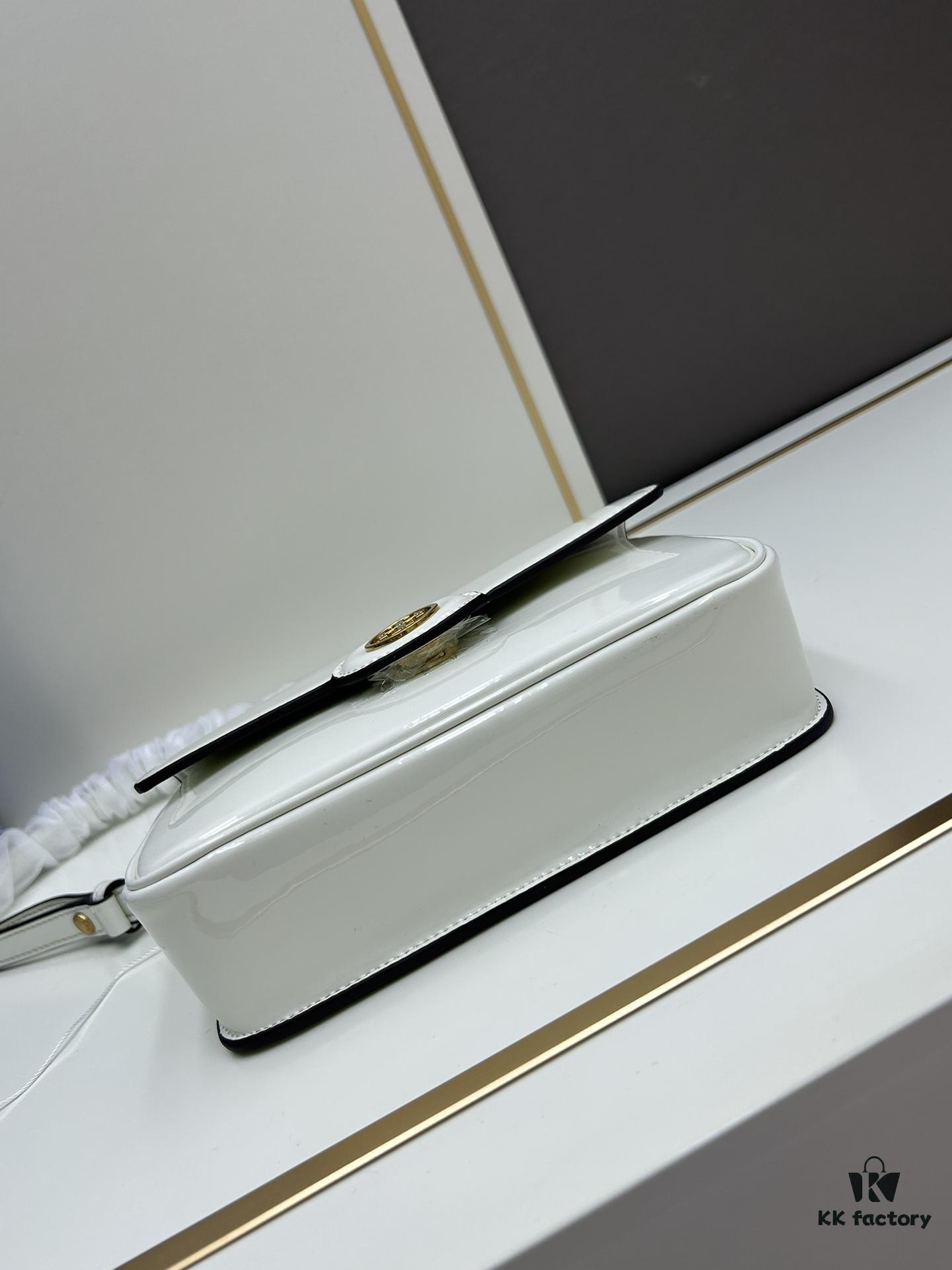 New Arrival Robinson Series Dual-Use Shoulder Bag by Tory Burch – Sleek Spazzolato Patent Leather Messenger Bag