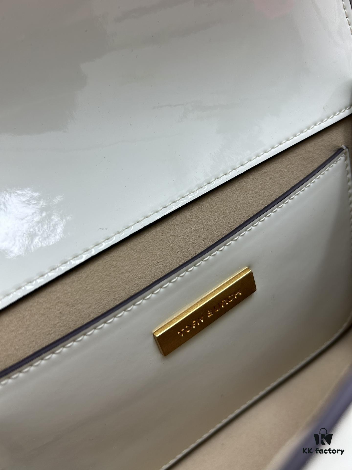 New Arrival Robinson Series Dual-Use Shoulder Bag by Tory Burch – Sleek Spazzolato Patent Leather Messenger Bag