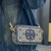 Original Quality [New Item with Attention to Detail] TORY BURCH 2024 Lunar New Year New Camera Bag, (Includes Hang Tag, Sticker, Logo Label, Plastic Bag, and Brand Copy Paper) Miller Signature Print Camera Bag with Double Zippers, Dimensions: 19.5 x 11.5 x 6 cm
