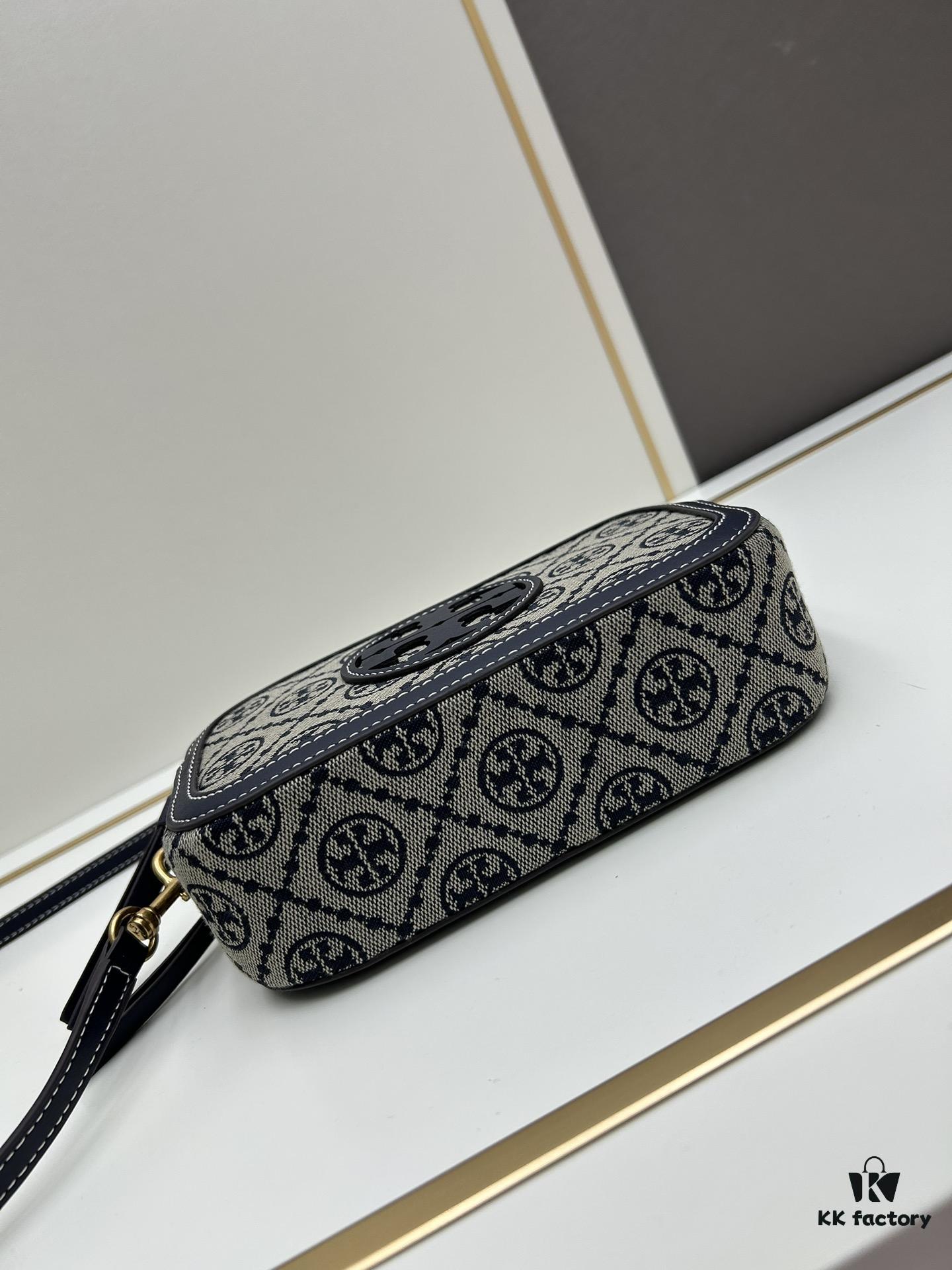 Original Quality [New Item with Attention to Detail] TORY BURCH 2024 Lunar New Year New Camera Bag, (Including Hang Tag, Sticker, Logo Label, Plastic Bag, and Brand Copy Paper) Miller Signature Print Camera Bag with Double Zippers, Size: 19.5 x 11.5 x 6 cm