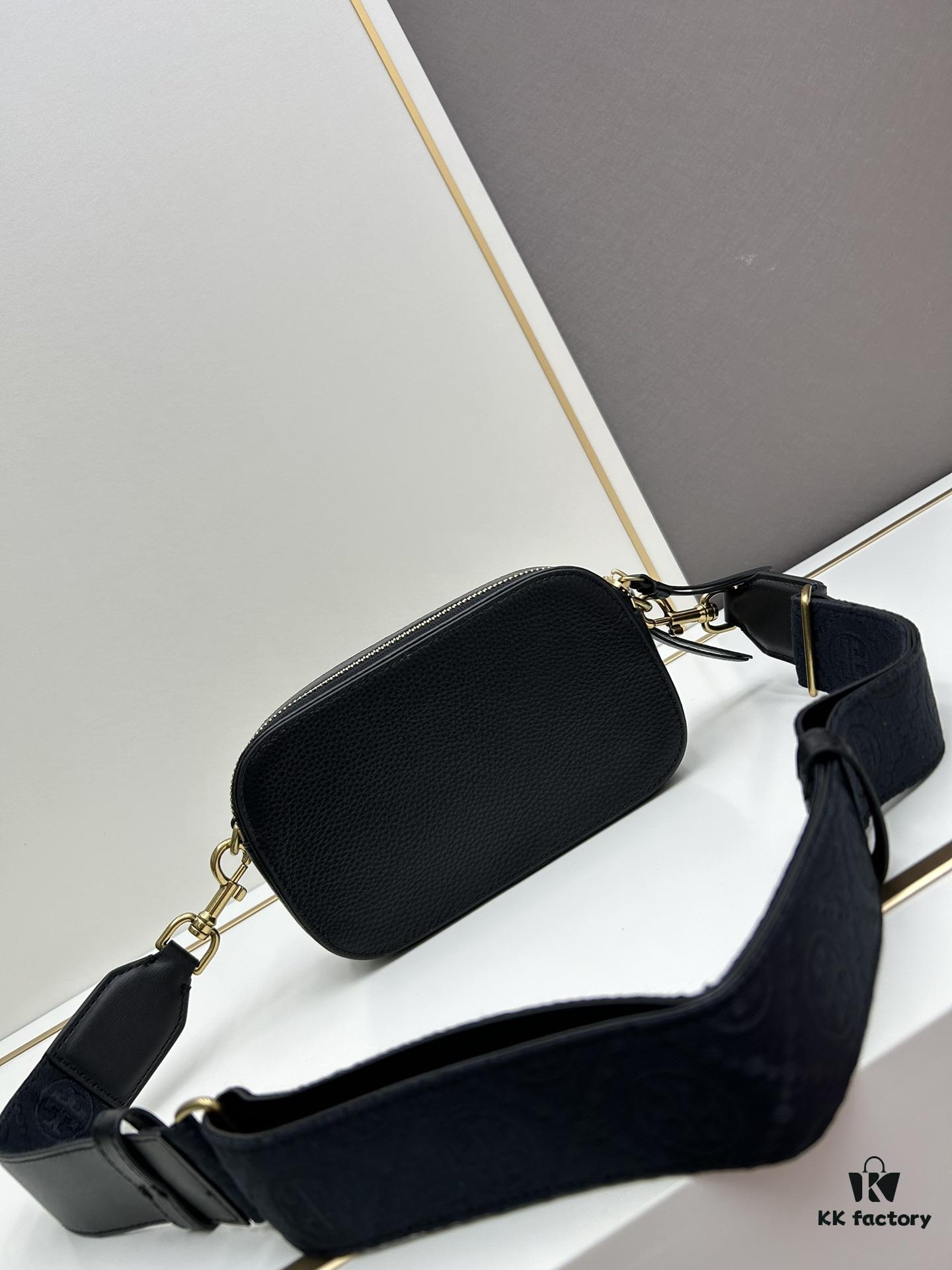 Guaranteed Genuine Leather, Original Quality Tory Burch New Denim Miller Camera Bag, Shoulder Crossbody Bag, Perfect Spring Summer Accessory, Lightweight Travel