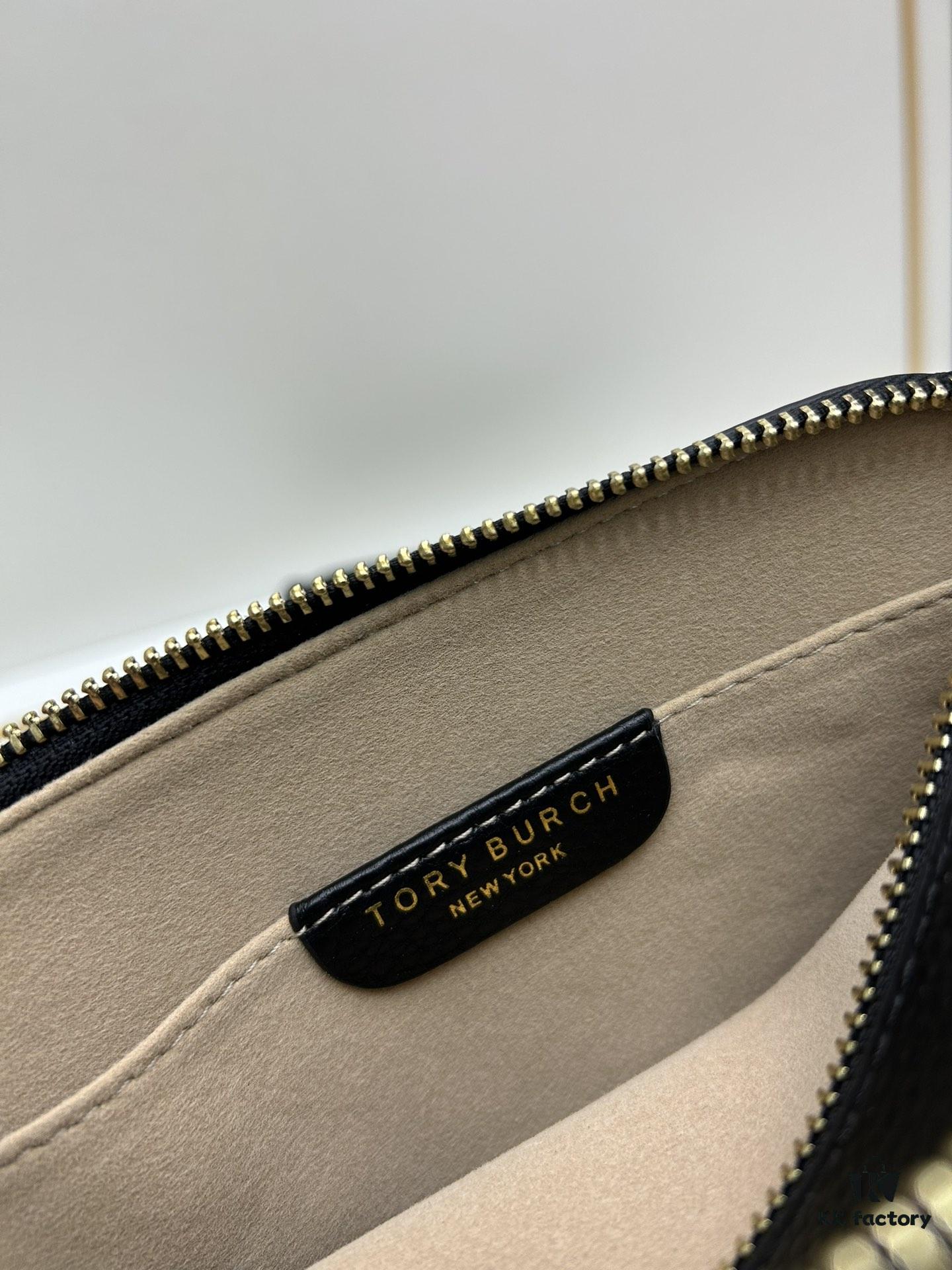 Guaranteed Genuine Leather, Original Quality Tory Burch New Denim Miller Camera Bag, Shoulder Crossbody Bag, Perfect Spring Summer Accessory, Lightweight Travel