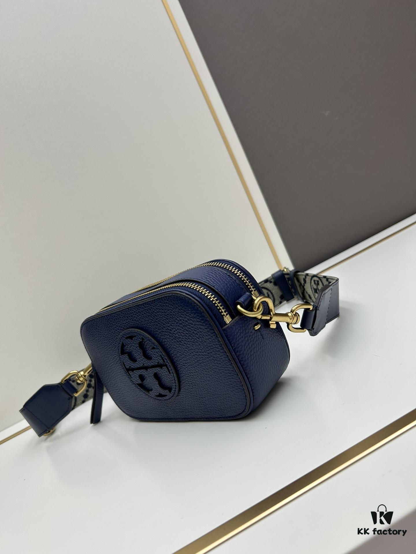 Authentic Tory Burch Miller Denim Camera Bag New Arrival, 100% Genuine Leather, Original Quality, Crossbody Shoulder Bag