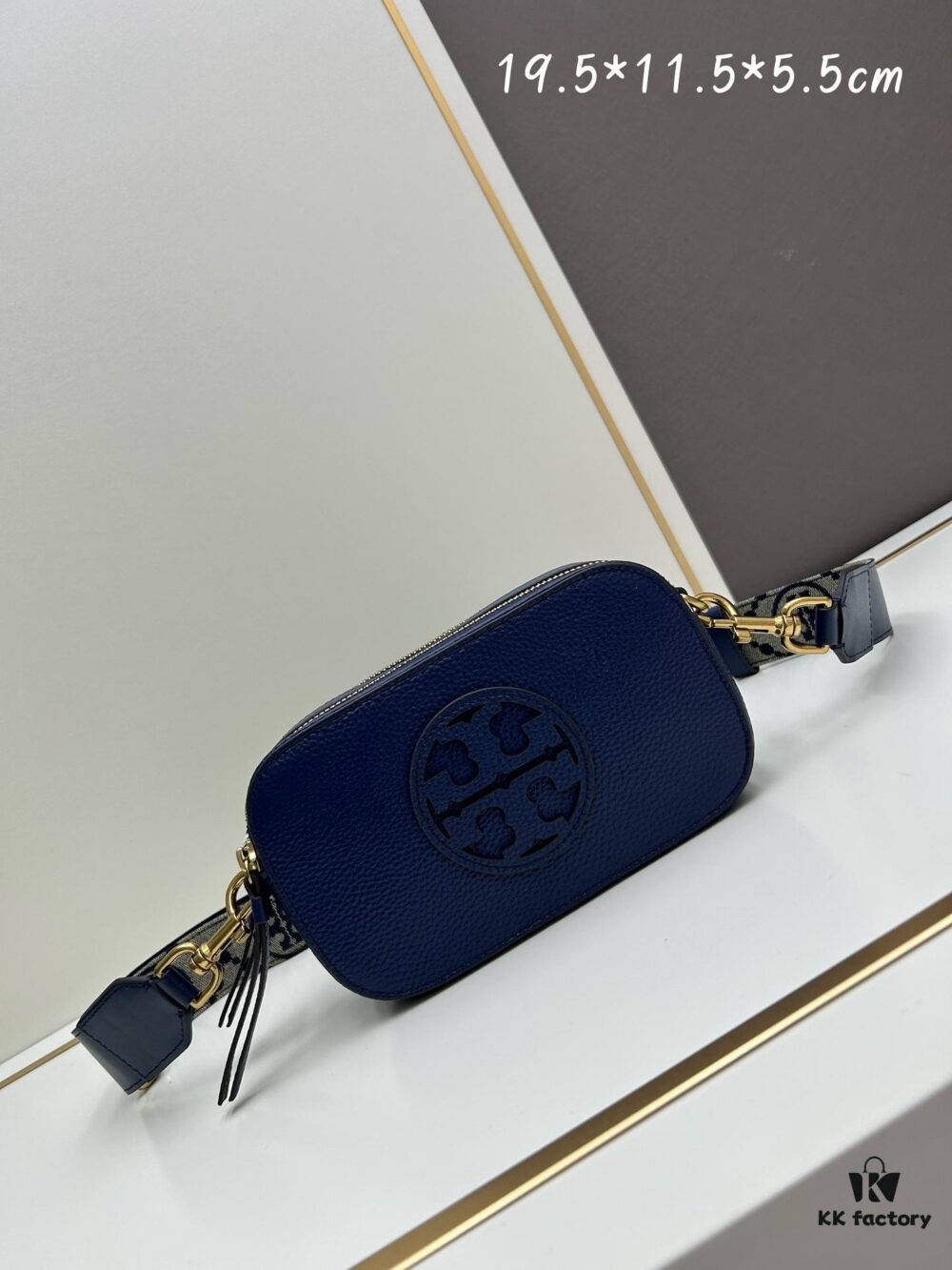 Authentic Tory Burch Miller Denim Camera Bag New Arrival, 100% Genuine Leather, Original Quality, Crossbody Shoulder Bag