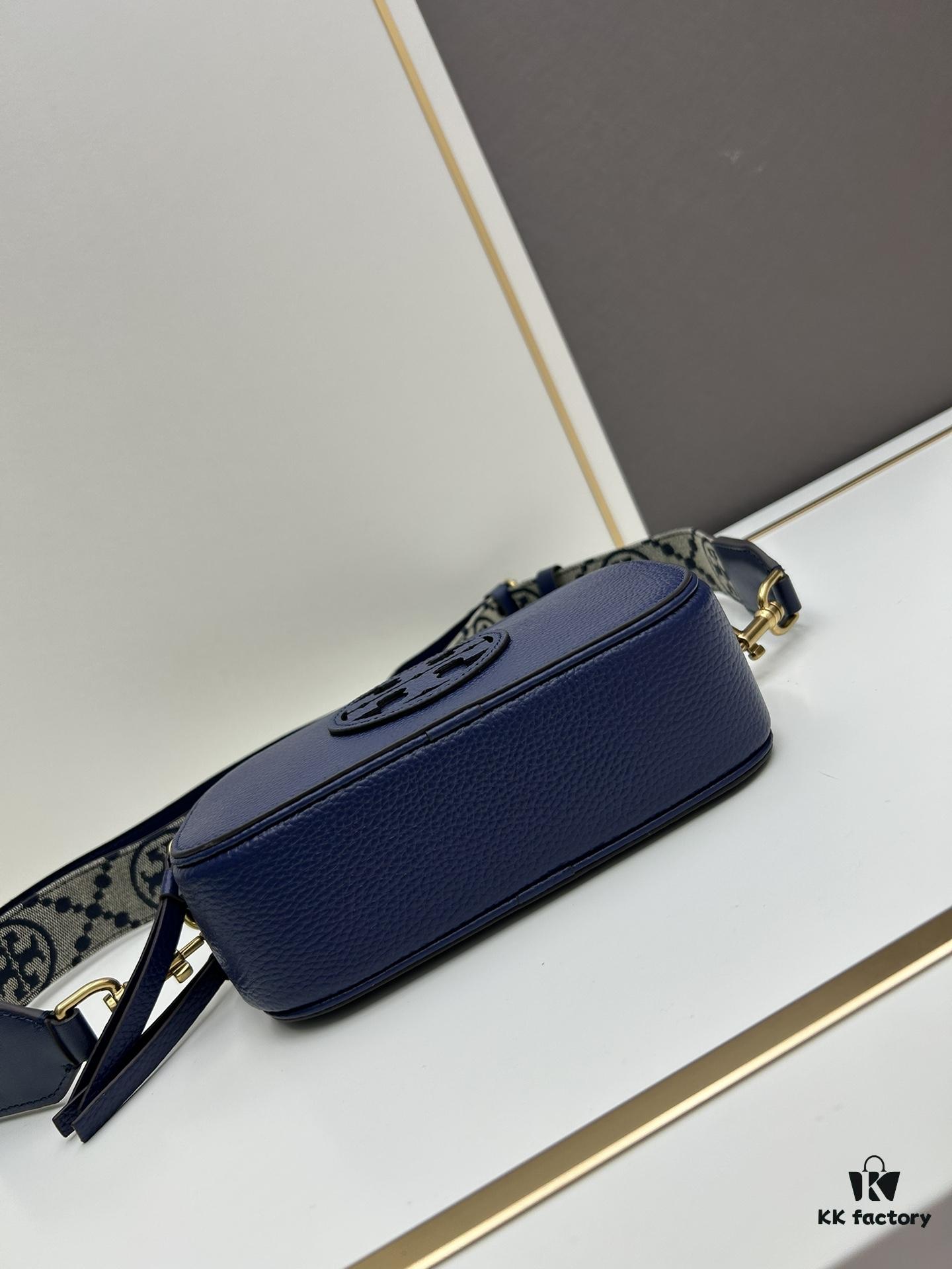Authentic Tory Burch Miller Denim Camera Bag New Arrival, 100% Genuine Leather, Original Quality, Crossbody Shoulder Bag