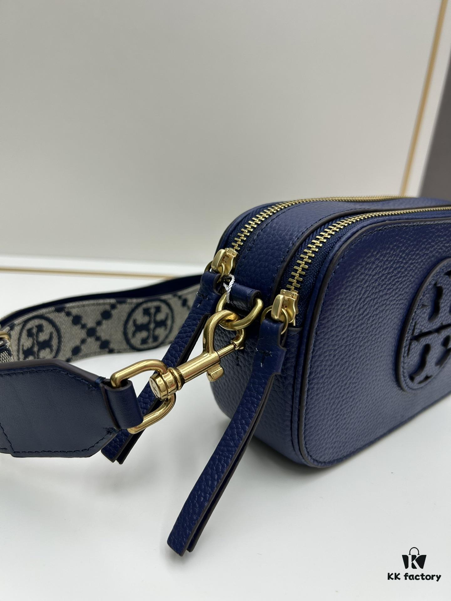 Authentic Tory Burch Miller Denim Camera Bag New Arrival, 100% Genuine Leather, Original Quality, Crossbody Shoulder Bag