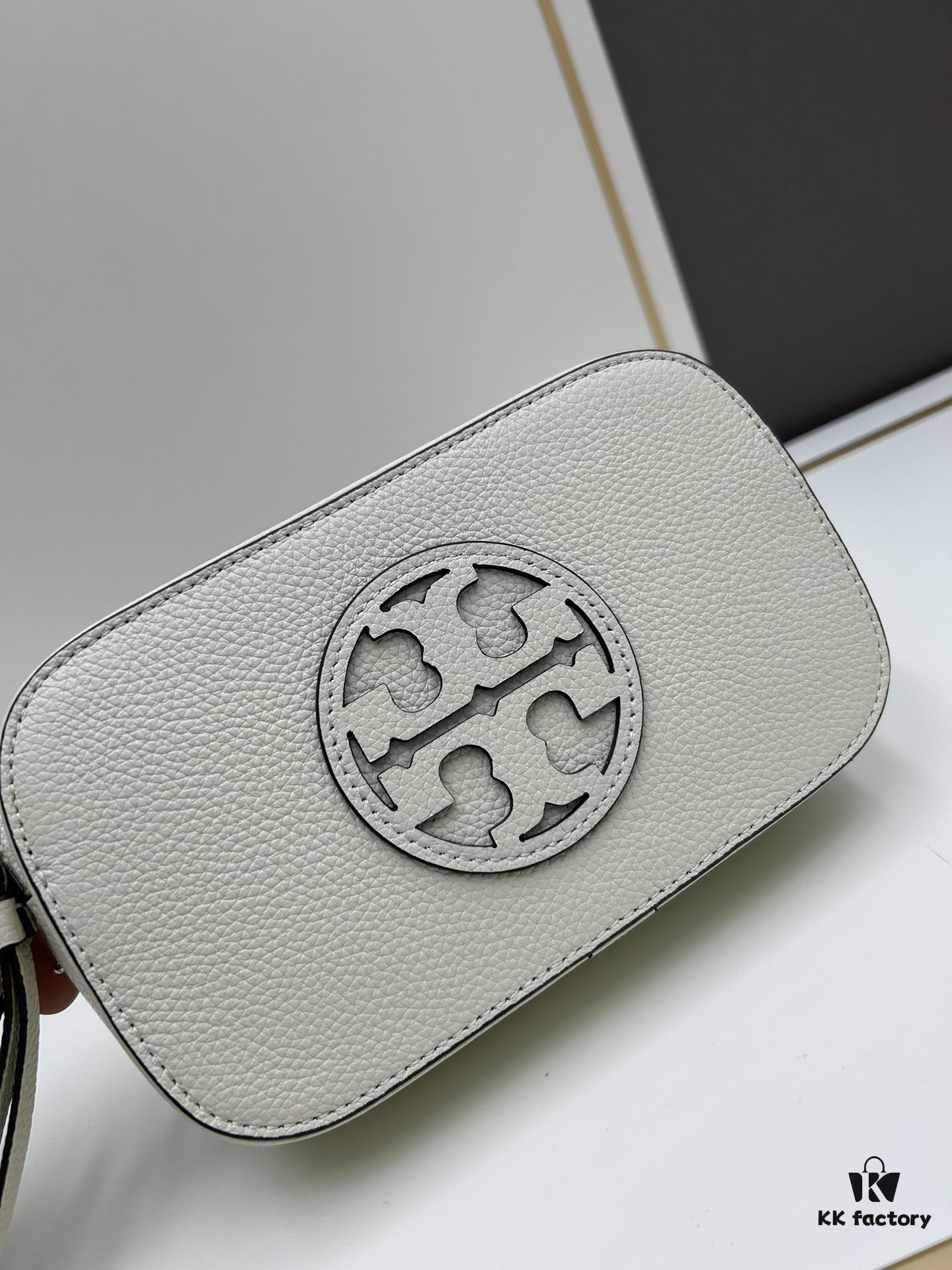 Tory Burch New Genuine Leather Denim Miller Camera Bag, Single Shoulder Crossbody Bag, Original Quality