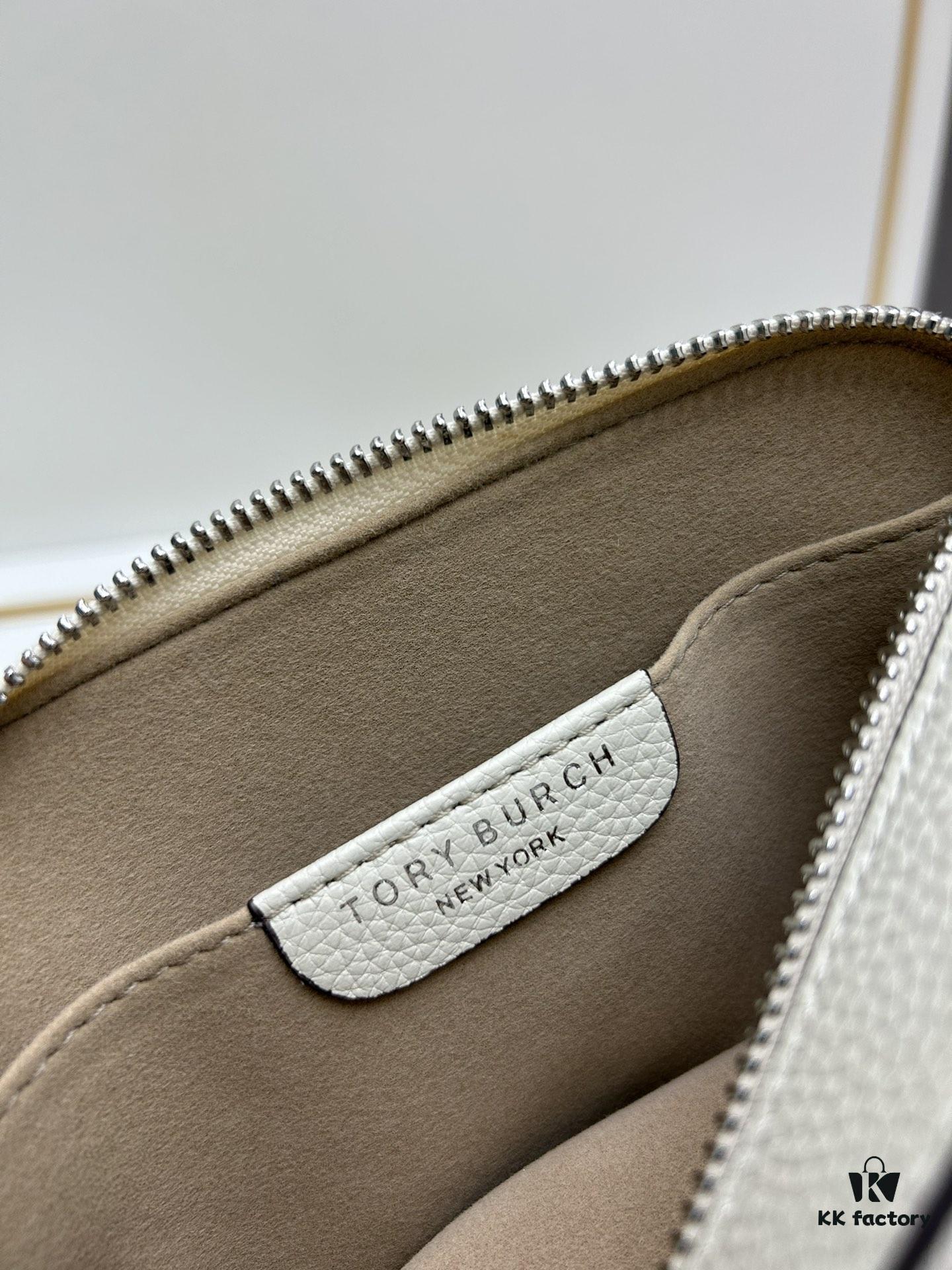 Tory Burch New Genuine Leather Denim Miller Camera Bag, Single Shoulder Crossbody Bag, Original Quality