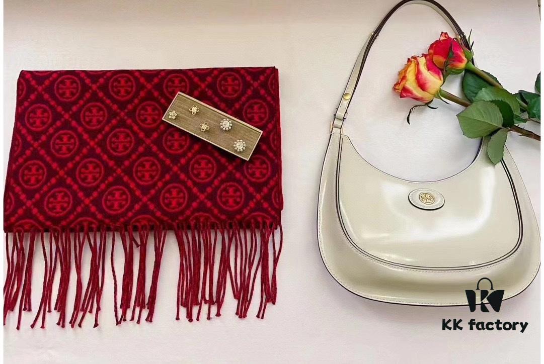 Original Quality [Full Genuine Leather Series, New Arrival with Attention to Detail] TORY BURCH ROBINSON New Crescent Underarm Bag