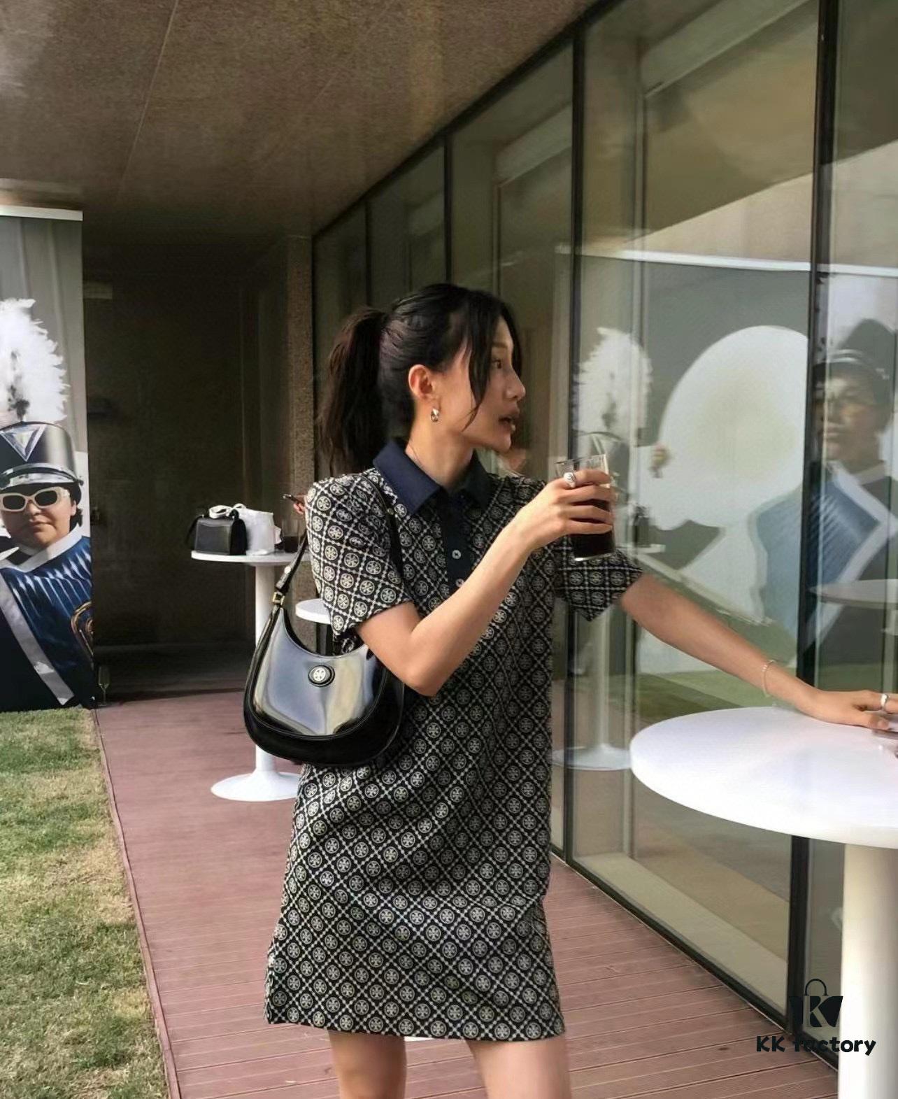 Original Quality [Full Leather Series, New Arrival with Attention to Details] TORY BURCH Robinson New Crescent Underarm Bag Made from Premium Leather