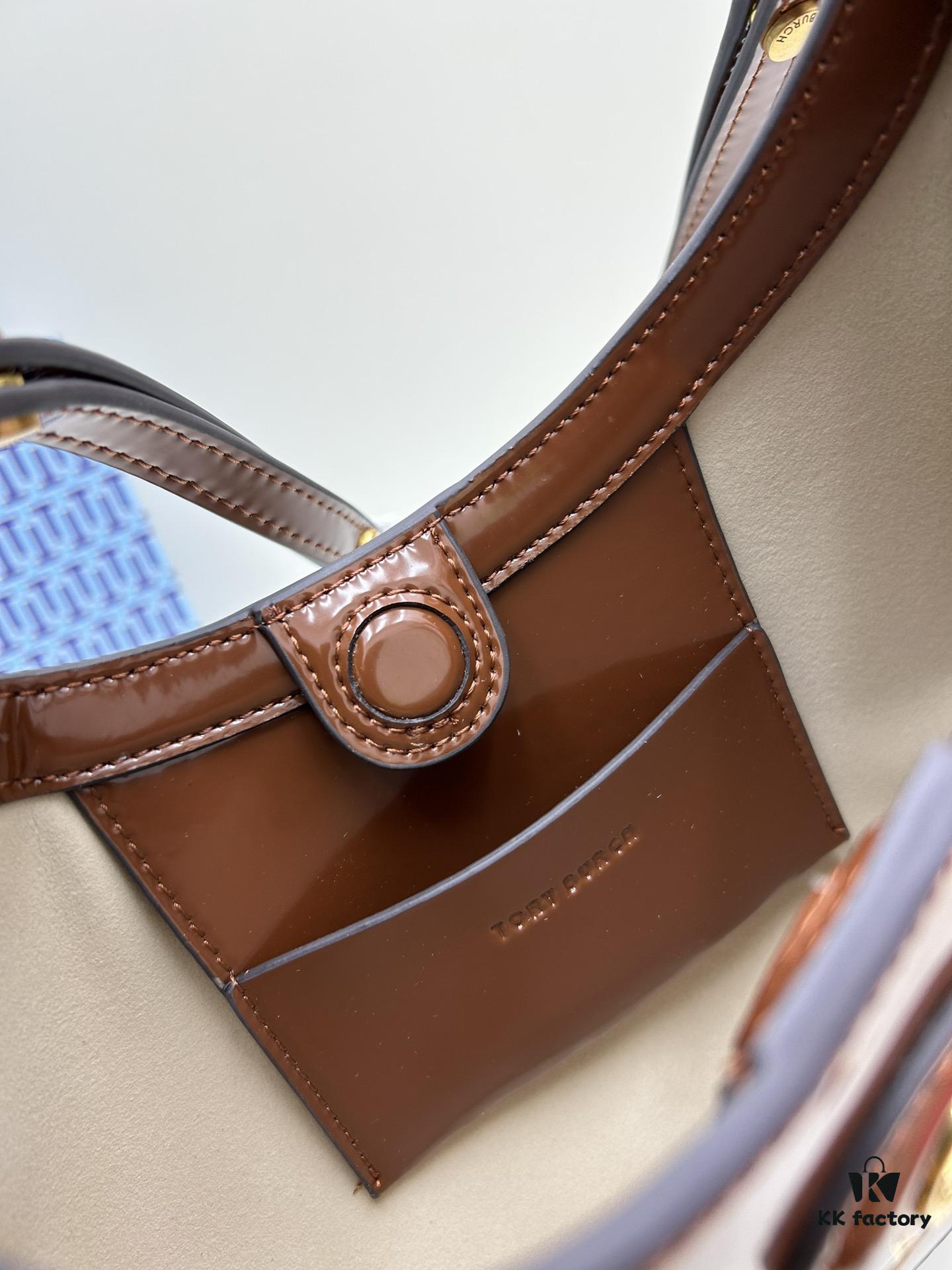 Original Quality [Full Leather Series, New Arrival with Attention to Details] TORY BURCH ROBINSON New Crescent Shoulder Bag Premium Leather Fashionable and Timeless Design with Meticulous Craftsmanship Functional and Versatile