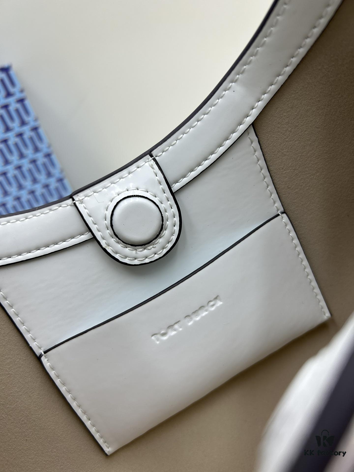 Original Quality [Full Leather Series, New Arrival with Attention to Details] TORY BURCH ROBINSON New Crescent Underarm Bag Premium Leather