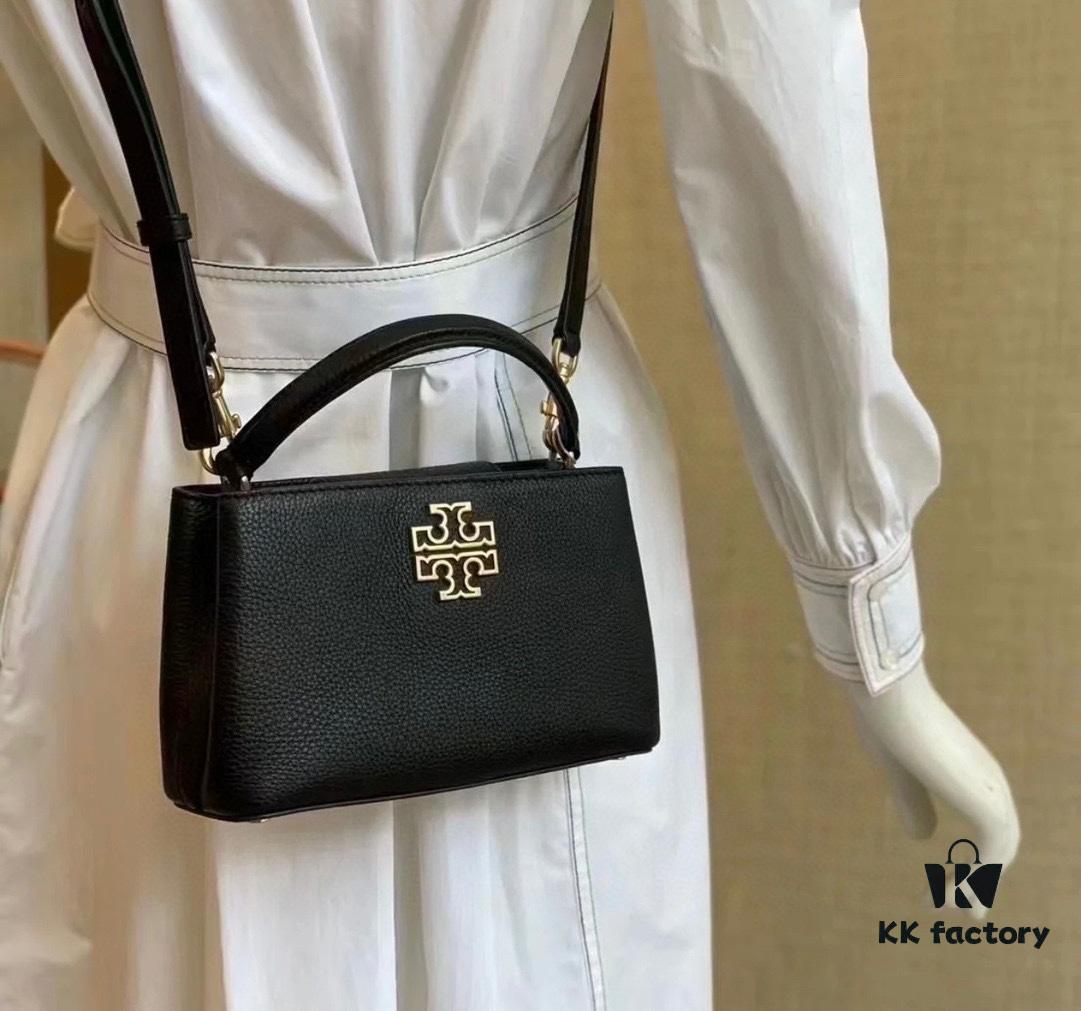 Tory Burch Britten Series Mini Tote Bag New Arrival Pebbled Leather Ladies' Shoulder Bag