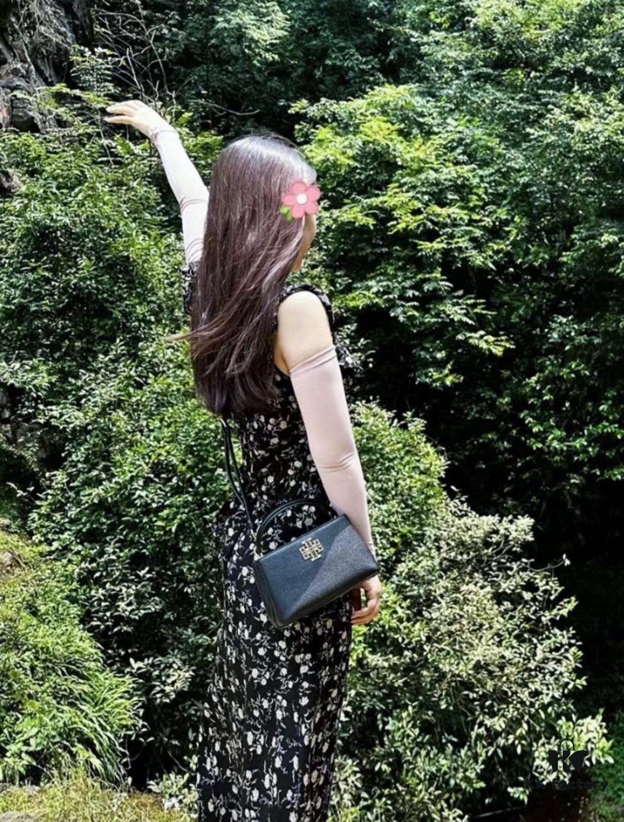 Tory Burch Britten Series Mini Tote Bag New Arrival Pebbled Leather Ladies' Shoulder Bag